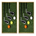 thumbnail image 2 of Designart "Excellent Golf Set Swing II" Golf Framed Wall Art Set Of 2 - Green Sports Framed Canvas Set For Living Room Decor, 2 of 6