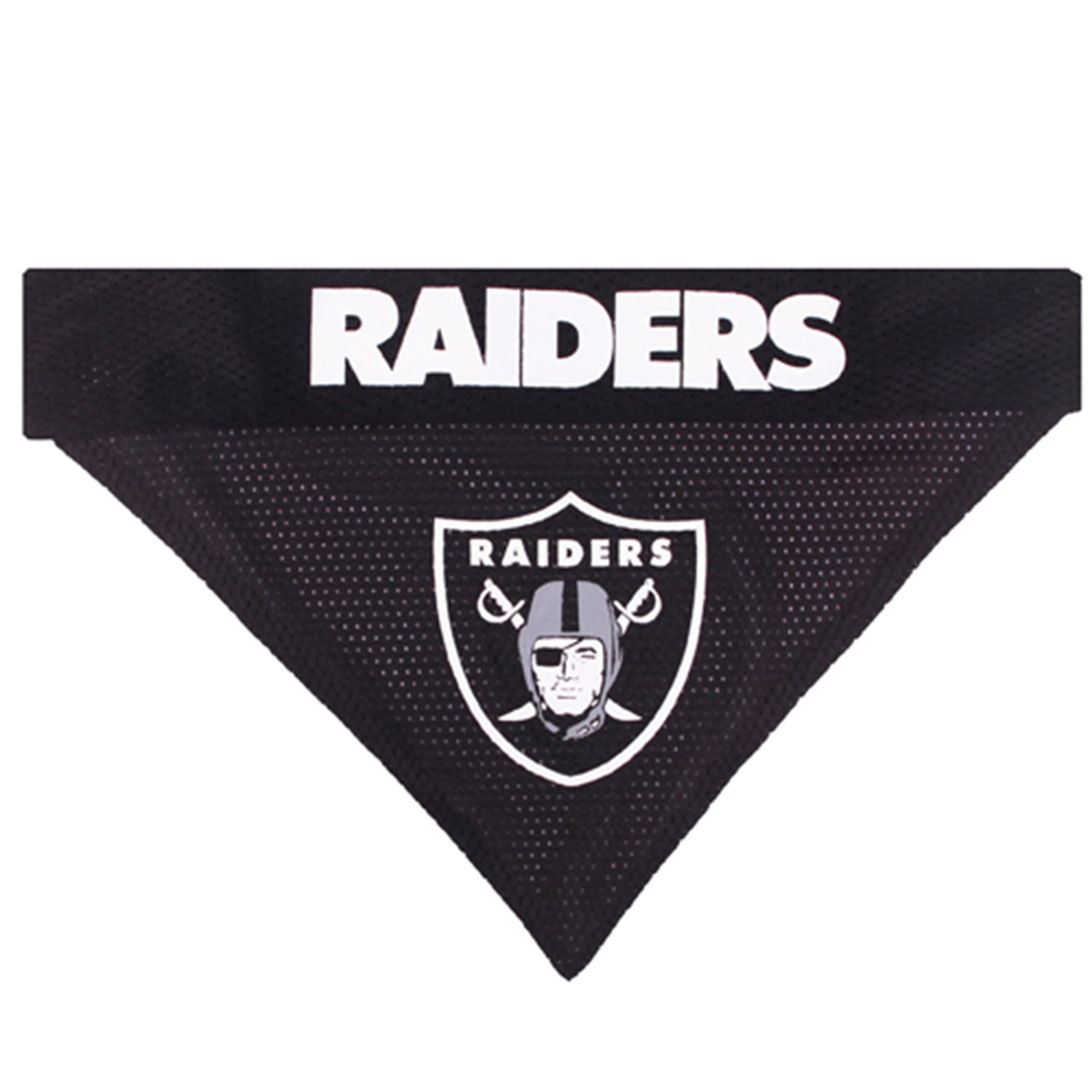 LV Raiders Football black Pet No-Tie Dog Bandana Slips onto the Collar
