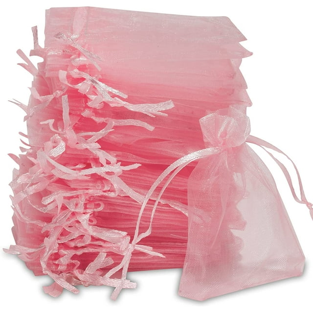 Paquete de 100 bolsas de organza, 7 x 9 cm, bolsa de regalo de organza, bolsa de joyería, bolsas de boda, bolsas de lavanda, recuerdo de boda