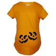 thumbnail image 4 of Maternity Twin Pumpkin Faces T Shirt Cute Halloween Jack-O-Lantern Pregnancy Tee, 4 of 7