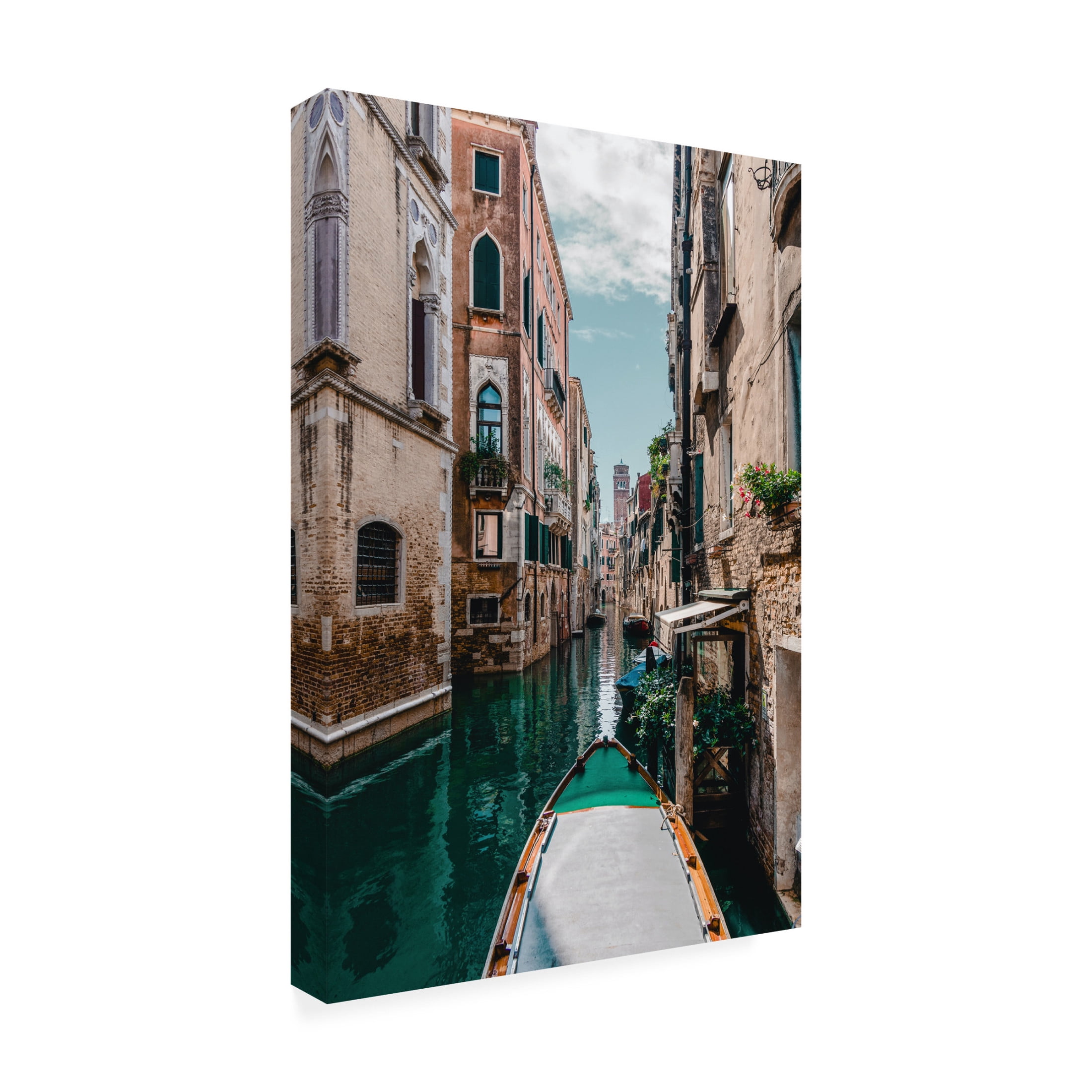 Trademark Fine Art Drita Stefan Boat on the river Canvas Wall Art