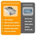thumbnail image 5 of Stainless Steel Cat Litter Box, Short-Side Low Entry, Extra Large for Indoor Big Cats, Kittens and Seniors, 5 of 8