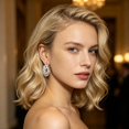 thumbnail image 7 of SFTING Hoop Earrings for Women Braided Vintage Silver Plated Chunky Huggie Valentine Gift for Her, 7 of 7
