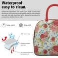 thumbnail image 3 of Lunch Bag Lunch Box for Women Reusable Insulated Lunch Cooler Bags,Large Capacity for Work Travel Picnic,Water-Resistant Pioneer Colorful Floral Lunch Tote Bag Gifts for Woman Mom Red, 3 of 6