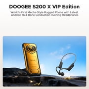 DOOGEE S200 X Rugged Phone 5G,32GB+512GB/TF 2TB,Latest Android 16 Rugged Smartphone with Bone Conduction Headphones,1.32Amoled Screen,10100mAh/33W,100MP+20MP,6.72 FHD,NFC/OTG/WiFi6/5G Dual SIM