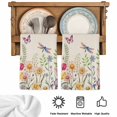 thumbnail image 5 of Wildflowers Kitchen Towels Set of 3, Spring Vintage Tulip Butterfly Floral Leaf Absorbent Dish Towels for Kitchen, Microfiber Hand Towel, Quick Drying Tea Towel for Cleaning Decorative Dishcloths, 5 of 7