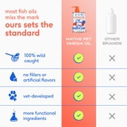 Native Pet Omega 3 Fish Oil for Dogs for Skin and Coat Health with Wild Alaskan Salmon Oil, 10oz