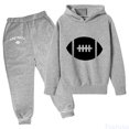 thumbnail image 2 of Fozruso Boys Pants 2 Pieces Set Kids Hoodie Sweatshirt And Sweatpants Pullover Hoodie Set Tracksuit 2 Piece Outfits Sizes 5-6 Years(Gray), 2 of 5