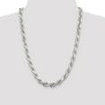 thumbnail image 2 of 925 Sterling Silver 10.25mm Diamond-cut Rope Chain 30 Inch, 2 of 7