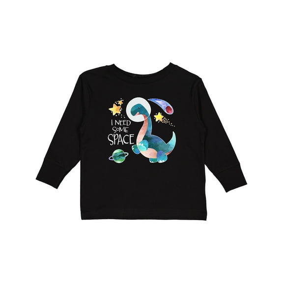 Inktastic I Need Some Space Dinosaur Astronaut with Stars and Planet Boys or Girls Long Sleeve Toddler T-Shirt