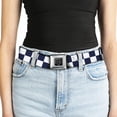 thumbnail image 5 of Buckle-Down Belt, Seatbelt Buckle Belt, Checker Midnight Blue White, 34 to 52 Inches, 5 of 9