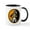 White/Black Inside, variant on CafePress - Halloween Retro Beagle Witch Mugs - 11 oz Ceramic Mug - Novelty Coffee Tea Cup
