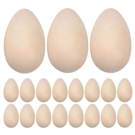CYFW 30pcs Artificial Eggs DIY Wood Eggs Fake Eggs Artificial Chicken Egg DIY Fake Egg Decorations