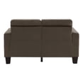 thumbnail image 3 of OakvillePark Jericho Microfiber Fabric Upholstered Living Room Loveseat, Chocolate, 3 of 5