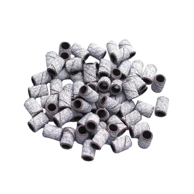 100 piezas de bandas para lijar uñas, mini anillos para lijar uñas, pulido y pedicura. Estilo B