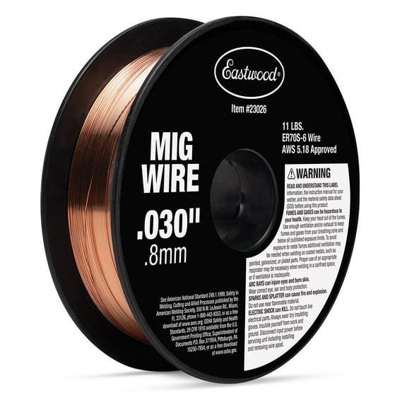 Eastwood Solid MIG Welding Wire 0.030 Inch - 11lb - 8 Inch Spool