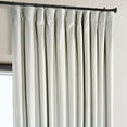 thumbnail image 2 of Half Price Drapes Signature Extra Wide Misty White Plush Velvet Hotel Blackout Curtains(1 Panel),100W X 120L, 2 of 6