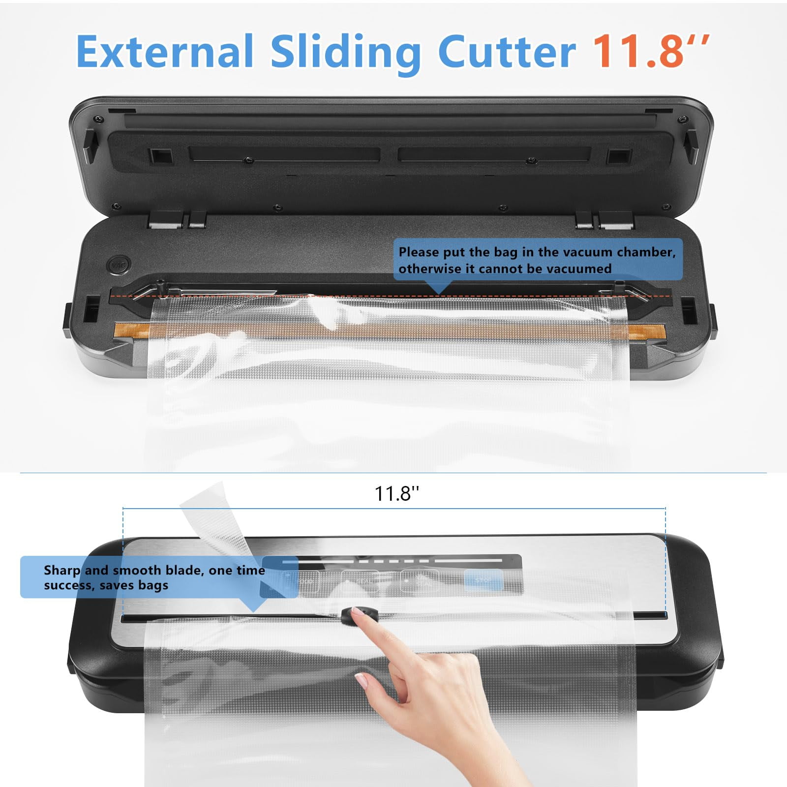 Inkbird Food Vacuum Sealer Machine with Starter Kit,Dry & Moist Sealing Modes for Food Preservation