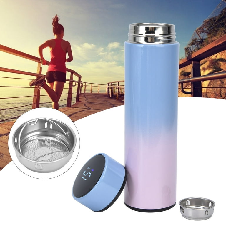 New Power Intelligent Stainless Steel Thermos Bottle Temperature Display  Vacuum Flasks Double Walled Coffee Cup Smart Water Bottle Gifts (500ML,  Pink)