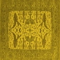 thumbnail image 1 of Ahgly Company Indoor Square Oriental Yellow Industrial Area Rugs, 7' Square, 1 of 4
