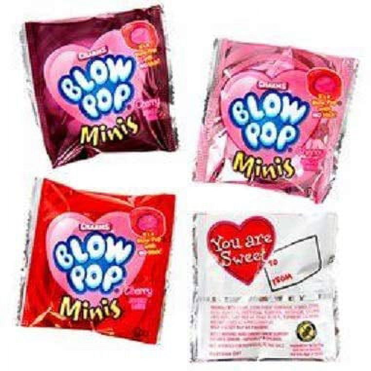 Charms Mini Pops 7.19 oz VALENTINES 40 Count CHERRY Lollipops Love * BB  9/2024 *