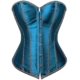 thumbnail image 1 of Women's Bustier Corset Top Sexy Lingerie Sets Black Satin Waist Cincher, 1 of 4