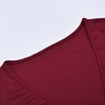 thumbnail image 5 of YUHAOTIN Graphic T Shirts for Women Trendy Women's Solid Color V Neck Asymmetrical Three Button Sexy Slim Fit Long Sleeve Top Womens Plus Size T Shirts Graphic Tees, 5 of 7