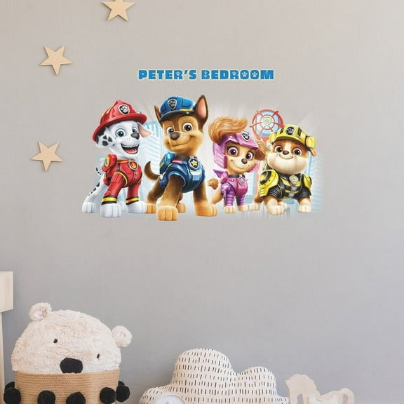 Paw Patrol Peel and Stick Giant Wall Decals with Alphabet