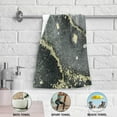 thumbnail image 5 of Black Grey Marbling Kitchen Hand Towels, Fluid Color Fingertip Bath Towels Ultra Soft and Absorbent, Decorative Face Towels Dish Washcloths, 2 PCS, 28.3"x 14.4", 5 of 5
