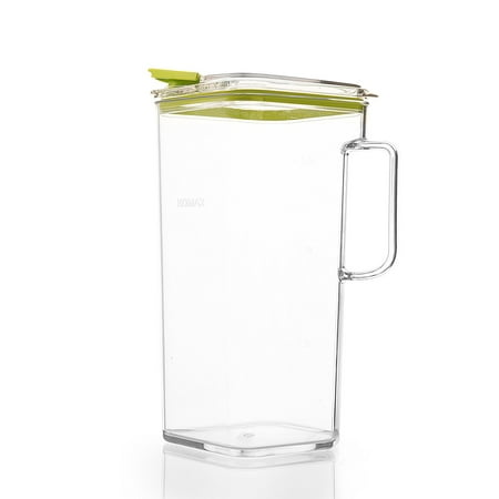 Komax Tritan Clear Large (2 quart) Pitcher With Green Lid BPA-Free - Great for Iced tea &