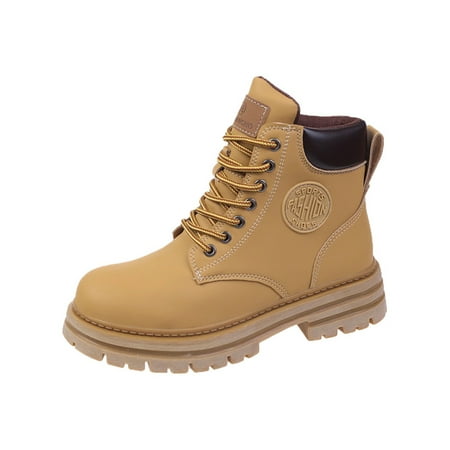 

Crocowalk Womens Non-Slip Waterproof Mid Top Ankle Boots Walking Comfort Fashion Lace Up Casual Boot
