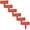 Red 10PCS, variant on Imitation Stone Garden Fence Plastic Retaining Edging Border for Flower Bed Path Outdoor Yard Grass Edging Grey Cobbled Effect Landscaping Decor Decorative Panels (Red,10PCS)