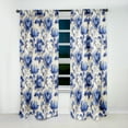 thumbnail image 2 of Designart "Elegant Victorian Frames: Blue Ornamental Design II" Floral Blackout Curtain Single Panel, 2 of 4