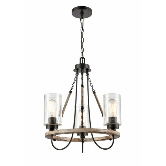 442-3CR-BK-G4424-LED-Innovations Lighting-Paladin - 10.5W 3 LED Mini Chandelier In Farmhouse Style-22.68 Inches Tall and 19.13 Inches Wide