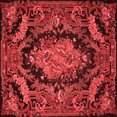 thumbnail image 1 of Ahgly Company Indoor Square Medallion Red French Area Rugs, 7' Square, 1 of 4