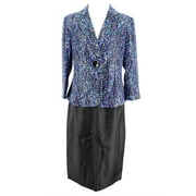 Le Suit Women's Skirt Suit Purple Polyester