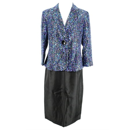 Le Suit Women's Skirt Suit Purple Polyester