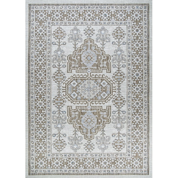 Couristan Charm Woodburn Ivory-Sand Indoor / Outdoor Area Rug, 3'3" x 5'6"