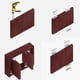 thumbnail image 5 of Set Of 2 Less Steel 360 De Pivot Door Hins With Fixing Screws 75 X 17mm, 5 of 5