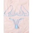 thumbnail image 2 of Blue Floral Lingerie Set Plus, 2 of 5