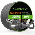 thumbnail image 1 of ALIENSX Câble d'Alimentation DC pour Starlink Mini - Rallonge 150 Pieds/46m, Alimentation Extérieure Étanche pour Camping RV Maison, 20AWG, 1 of 7