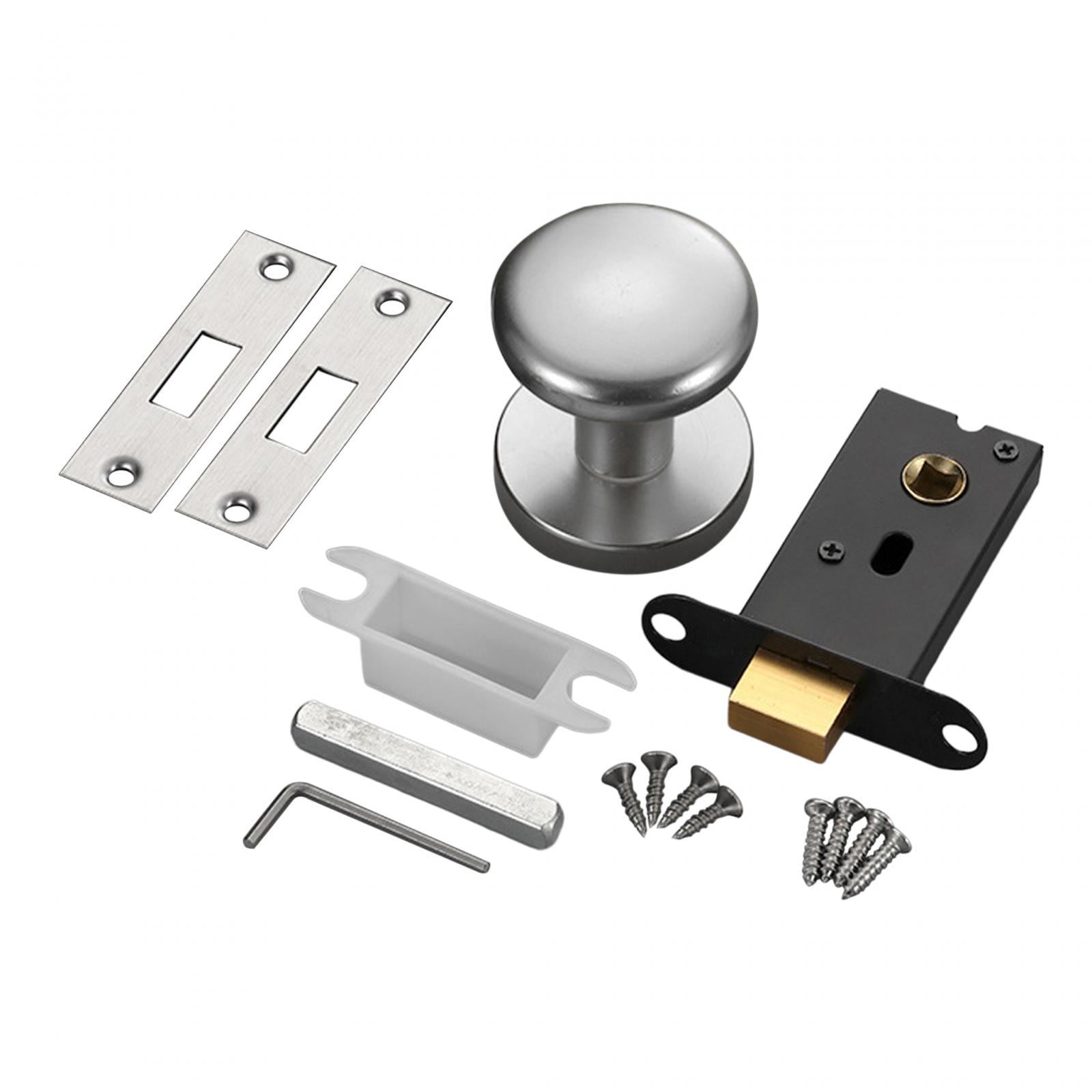 Tongina Passage Door Knob, Round Doorknob, Single Side Hidden Lock Hardware Interior Door Knob Keyless for Closet Living Room Hallway
