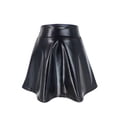 thumbnail image 3 of Ailaofu Women's Shiny Flared Pleated Mini Skater Skirt, 3 of 5