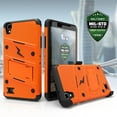 thumbnail image 2 of ZIZO BOLT Series LG X Power Case Military Grade Drop Tested with Tempered Glass Screen Protector, Holster, Kickstand ORANGE BLACK, 2 of 6