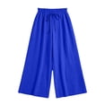 thumbnail image 4 of CQONEPT Womens Scrub Pants Elastic High Waist Straight Leg Lounge Trousers with Pockets Casual Baggy Work Uniform Pant Blue 3XL, 4 of 6
