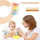 thumbnail image 3 of Juego de 4 baberos de silicona, baberos impermeables para comer con recogedor de migas, fáciles de lavar, súper suaves, baberos reutilizables para niños pequeños (3), 3 of 5