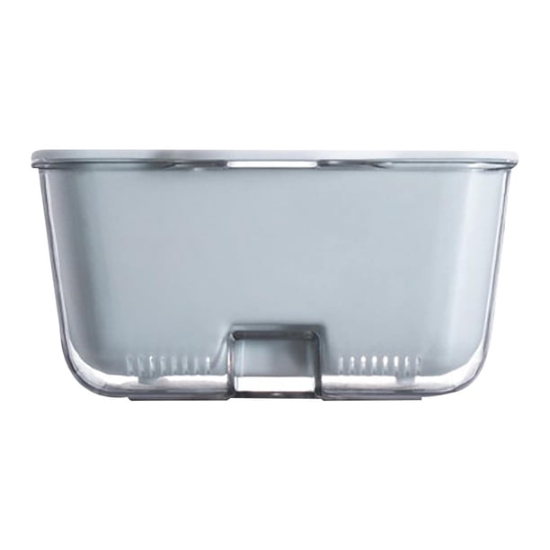 2023 Cocina Del Hogar de Doble Capa Transparente Canasta de Drenaje, Pp Pet Recipiente de Lavado de Frutas con Agujero Colgante, 13.6x12.3x6.6cm Amarillo Verde Claro Blanco Azul Cielo