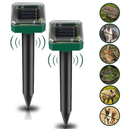 Solar Mole Repellent Sonic Groundhog Repeller Gopher Deterrent Spikes