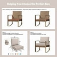 thumbnail image 5 of Gymojoy 22 in. x 24 in. x 6 in.Deep Seat Cushion Set, Olefin 4-Piece Deep Seating Outdoor Replacement Lounge Chair loveseat Sofa Cushion in Beige, 5 of 8