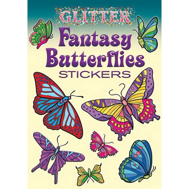 Glitter Fantasy Butterflies Stickers